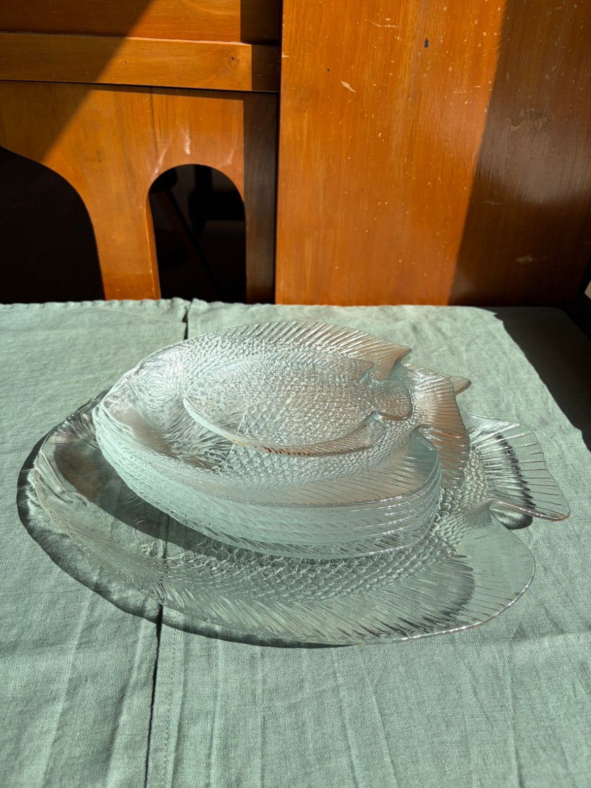 10delig Arcoroc France Visservies | Grote Schaal + 8 Borden, Ophalen of Verzenden