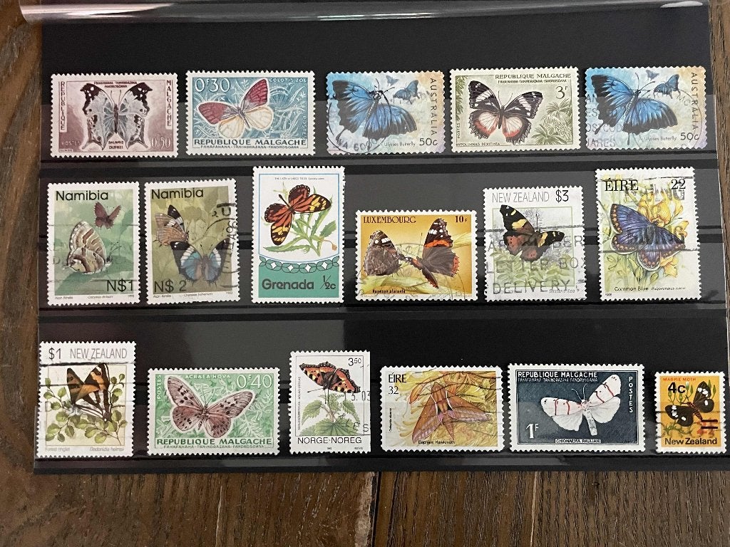 postzegel vlinders postfris uit de hele wereld kaart 15, Verzenden, Dier of Natuur