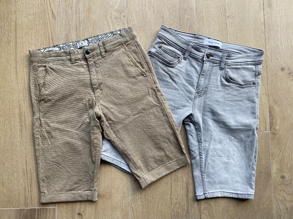 Short jeans / korte broeken voor heren - maat XS-S, W32 (confectie 46) of kleiner, Ophalen of Verzenden, Zo goed als nieuw, Grijs