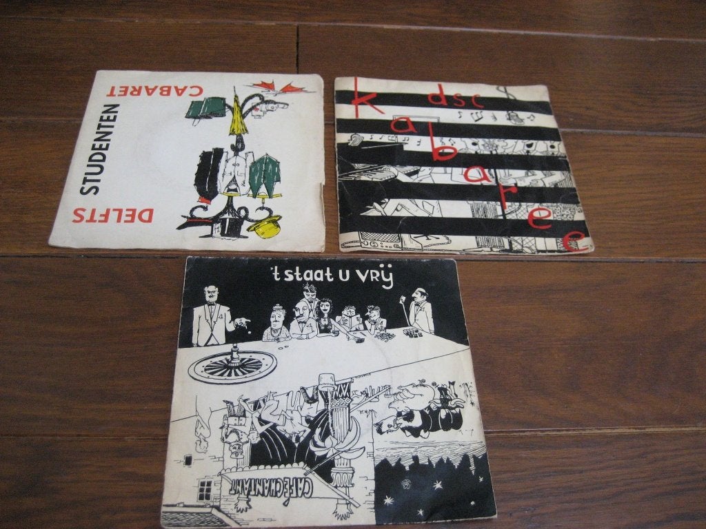 Delfts studenten cabaret eps 3x, Gebruikt, 7 inch, Ophalen of Verzenden, EP