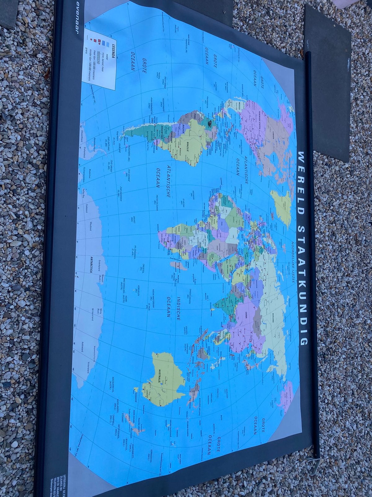 Wereldkaart, Antiek en Kunst, Ophalen, Aardrijkskunde