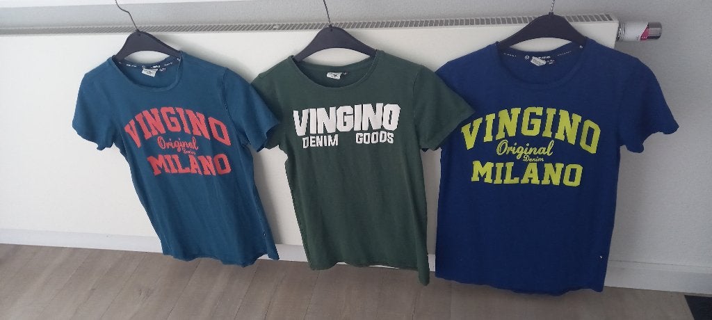 3 Vingino shirts maat 164., Kinderen en Baby's, Ophalen of Verzenden, Zo goed als nieuw, Vingino, Shirt of Longsleeve