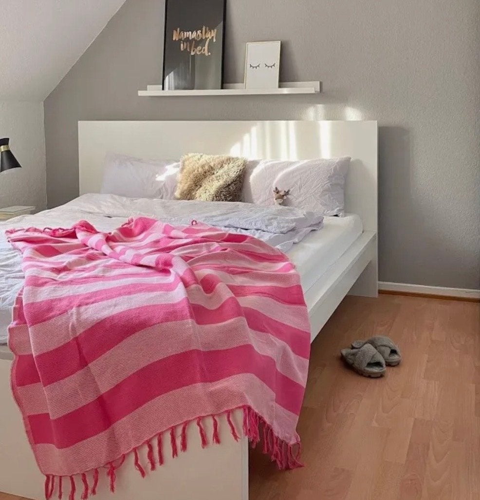 IKEA Malm bedombouw met lattenbodem 160x200, Huis en Inrichting, Slaapkamer | Bedden, Ophalen, Gebruikt, Wit, Tweepersoons