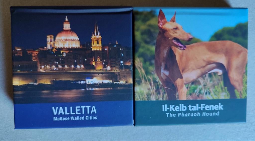 Malta 2 x 2 euro 2026 Proof Valletta en Farao Hond SET, Ophalen of Verzenden, Malta, 2 euro, Setje