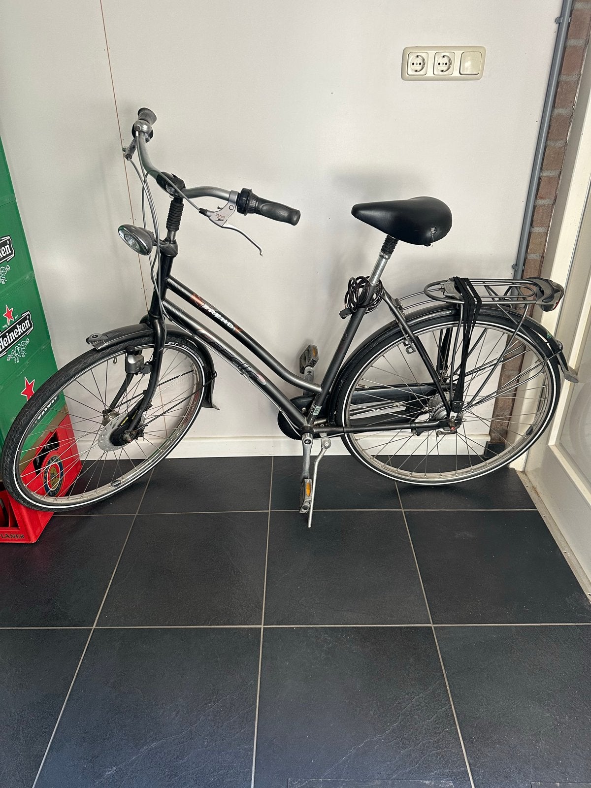 Gebruikte damesfiets Gazelle met versnellingen, Ophalen, Schijfrem, Gazelle, 53 tot 56 cm