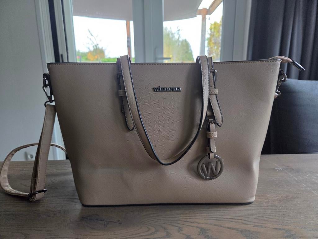 Wimona Handtas - Nieuwstaat!, Ophalen of Verzenden, Nieuw, Beige, Handtas