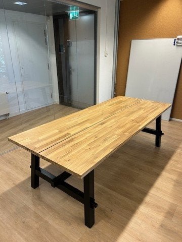 eettafel met stoelen, Huis en Inrichting, Ophalen, Overige materialen, 200 cm of meer, 50 tot 100 cm