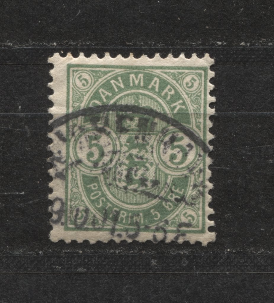 Deense postzegel van 5 øre, Verzenden, Denemarken, Gestempeld