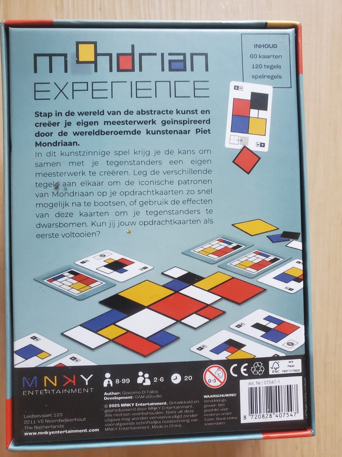 Ongebruikt Mondrian Experience: Abstract Kunst Bordspel, Hobby en Vrije tijd, Gezelschapsspellen | Bordspellen, Vijf spelers of meer