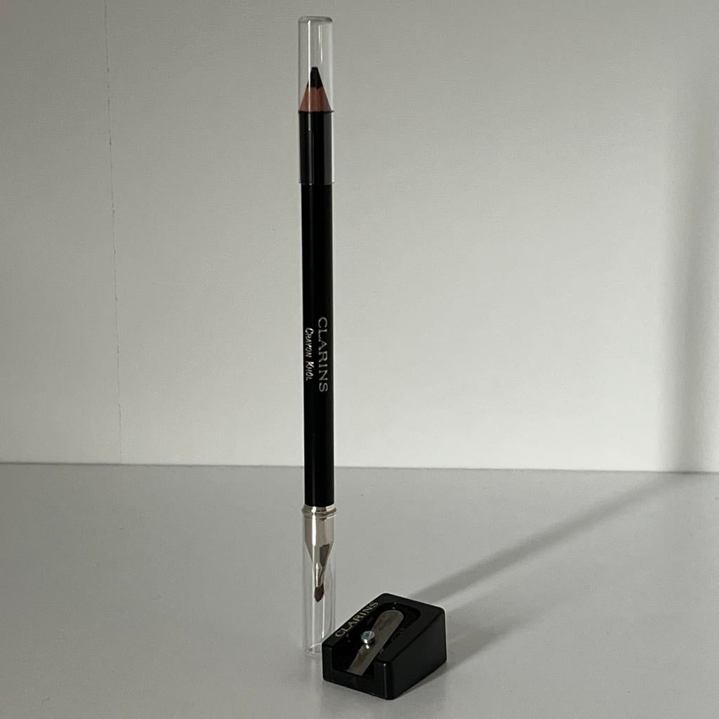 Clarins Oogpotlood met Puntenslijper #01 Carbon Black#, Ogen, Zwart, Nieuw, Ophalen of Verzenden