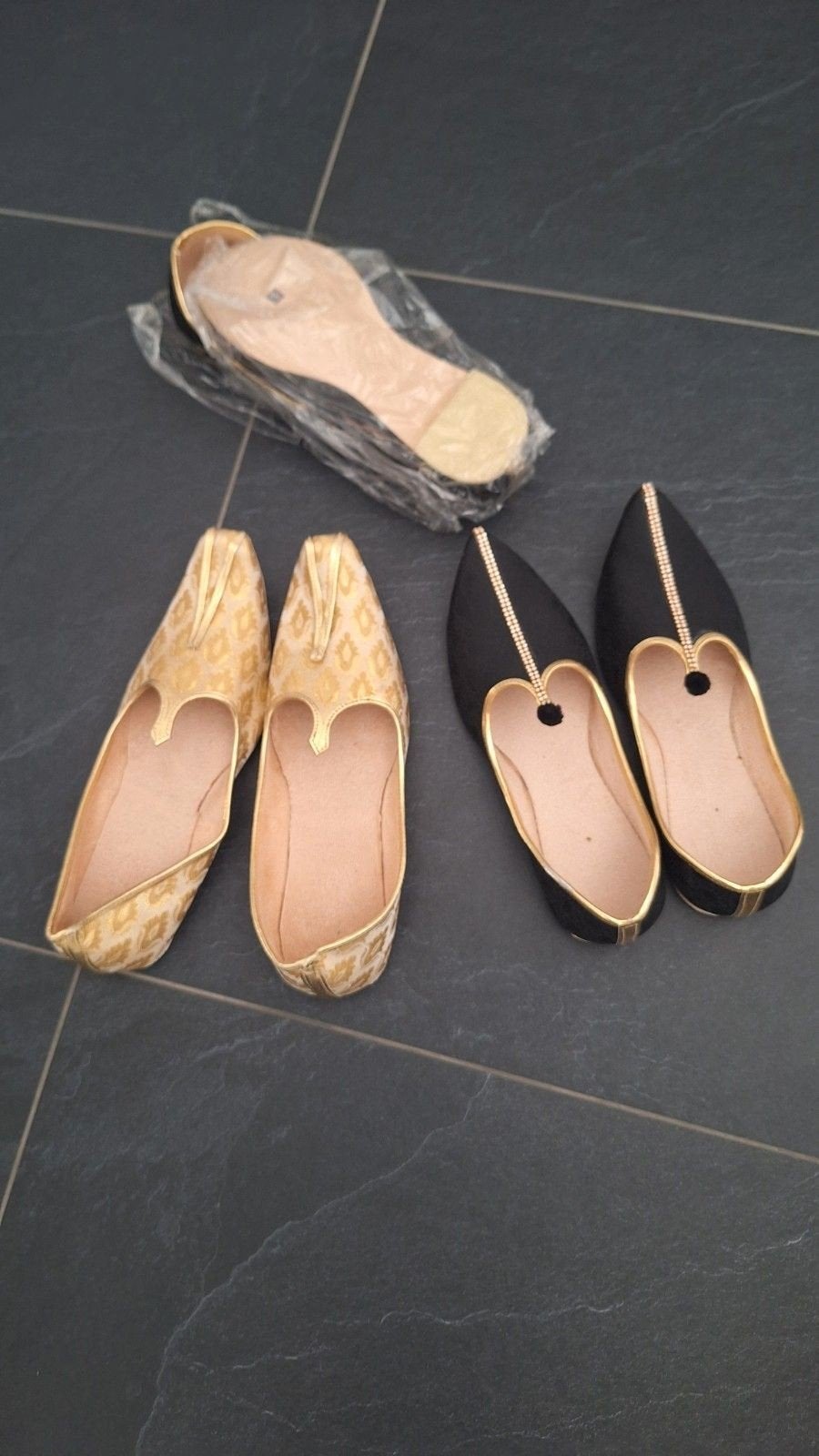 Traditionele Indiase schoenen - Nieuw zwart, Overige kleuren, Onbekend, Overige typen, Nieuw