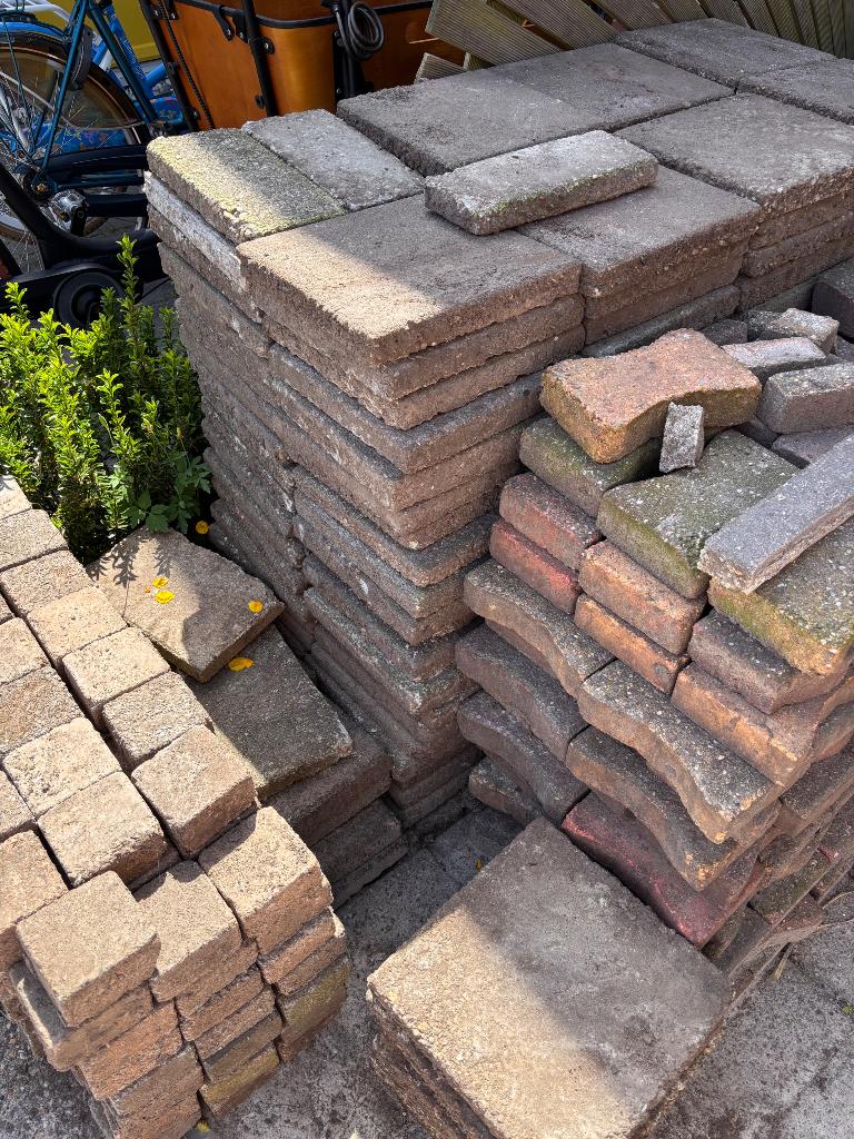 Tegels, Tuin en Terras, Ophalen, Gebruikt, Beton, Terrastegels