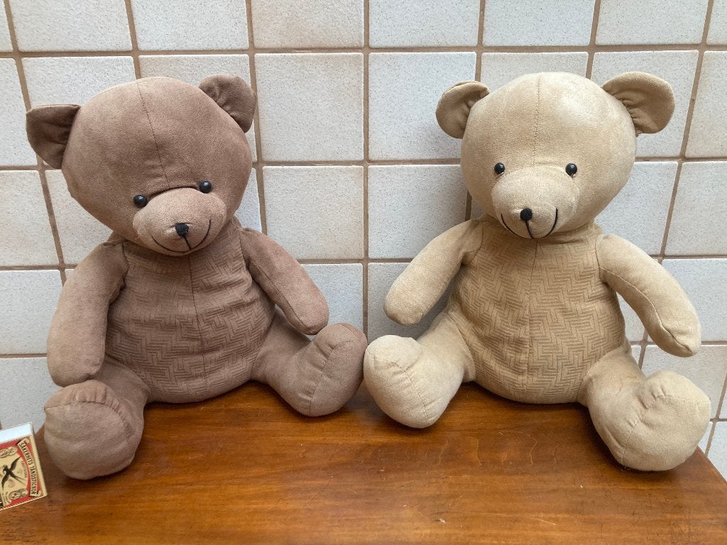 Twee verzwaarde fluffy beren beertjes stoffen knuffelbeer, Ophalen of Verzenden, Zo goed als nieuw, Stoffen beer, Overige merken