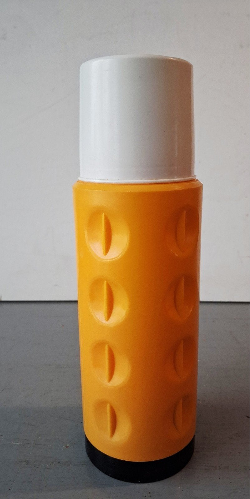 Vintage Oranje Thermosfles met Witte Dop, Ophalen of Verzenden