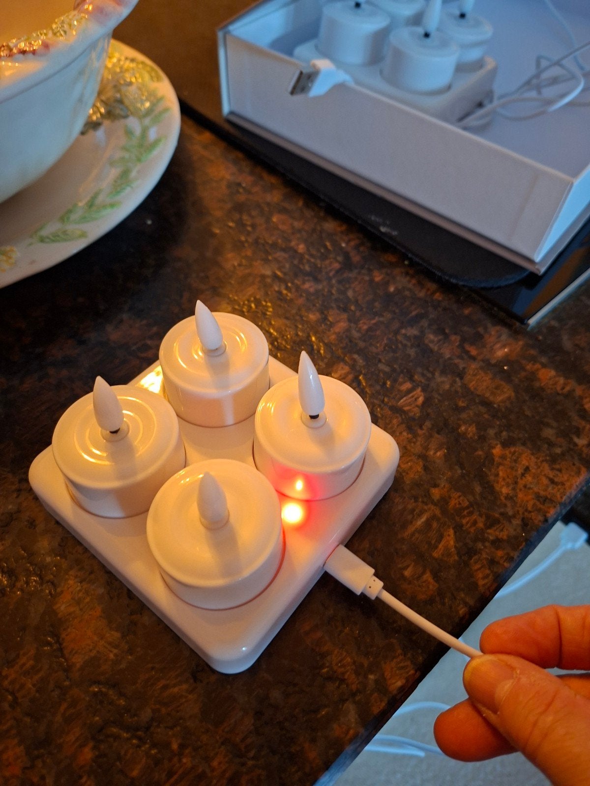 Oplaadbare LED waxinelichtjes (zonder oplader), Ophalen