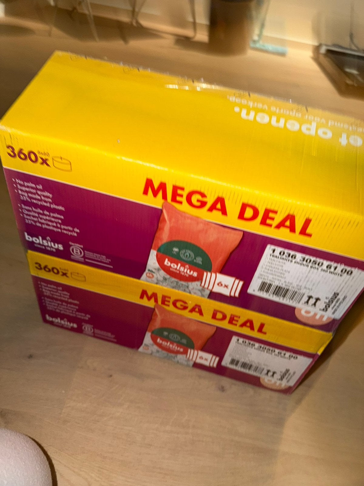 Bolsius waxine lichtjes 6 uur 360 stuks, Ophalen, Nieuw, Overige materialen