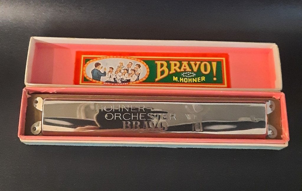 Hohner Orchester BRAVO, Ophalen of Verzenden, Gebruikt, C-mondharmonica, Met koffer of doosje