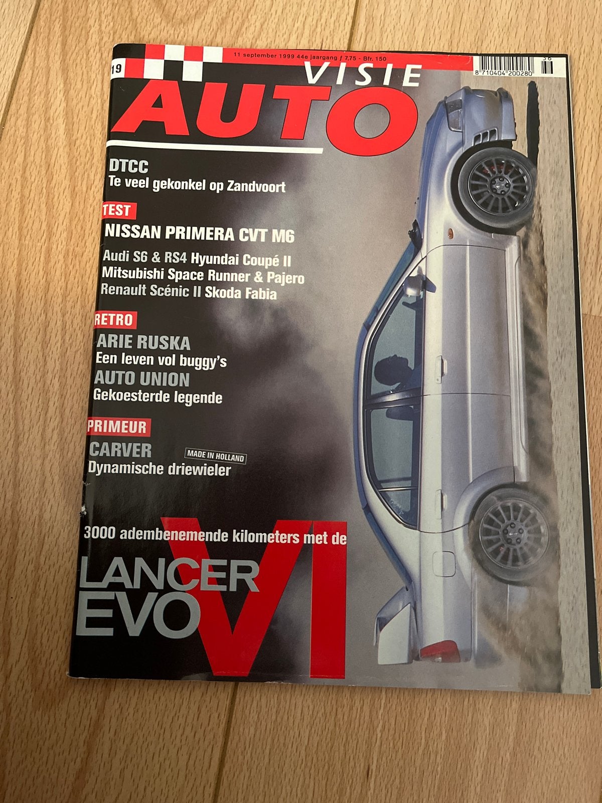 Auto Visie Magazine 11 september 1999 - Lancer EVO VI, Boeken, Ophalen of Verzenden, Gelezen, Mitsubishi