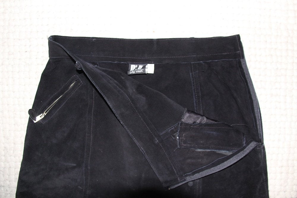 Suede D2.D2 Rok (L) € 45,-, Zwart, Maat 42/44 (L), Ophalen of Verzenden, Zo goed als nieuw