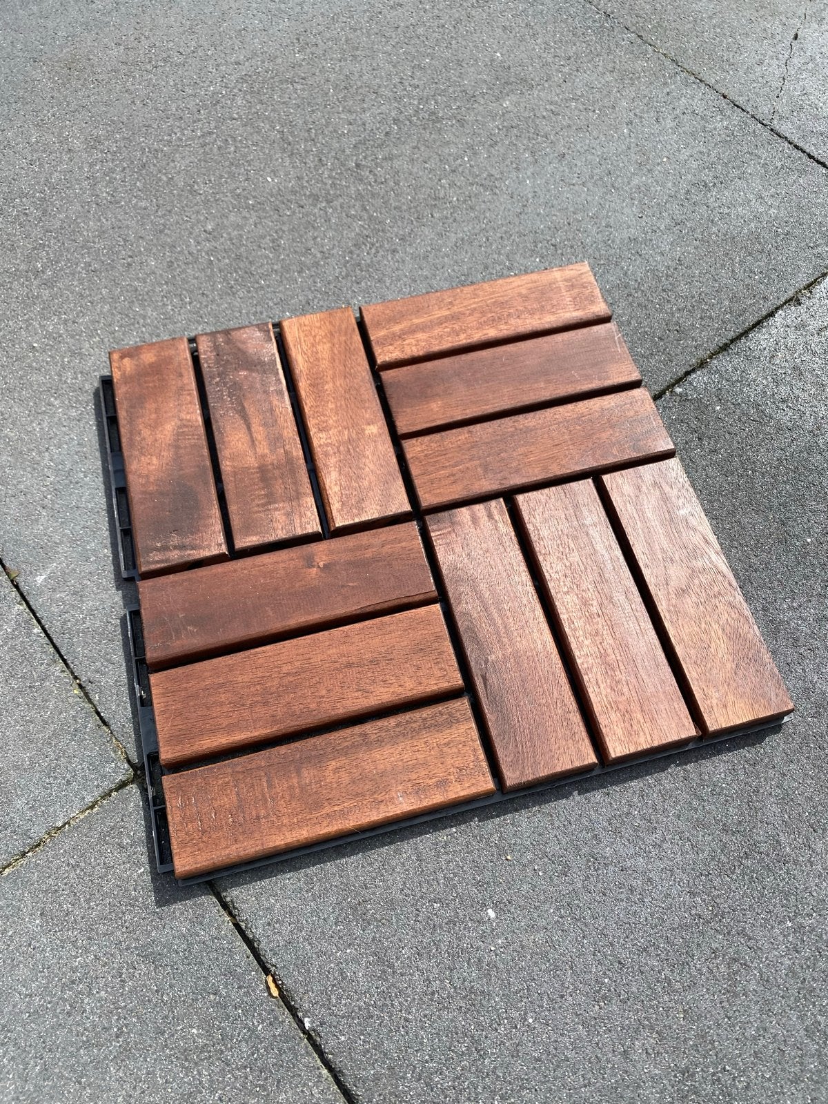 Houten terrastegel - kliktegel voor buiten, Ophalen, Gebruikt, Hout