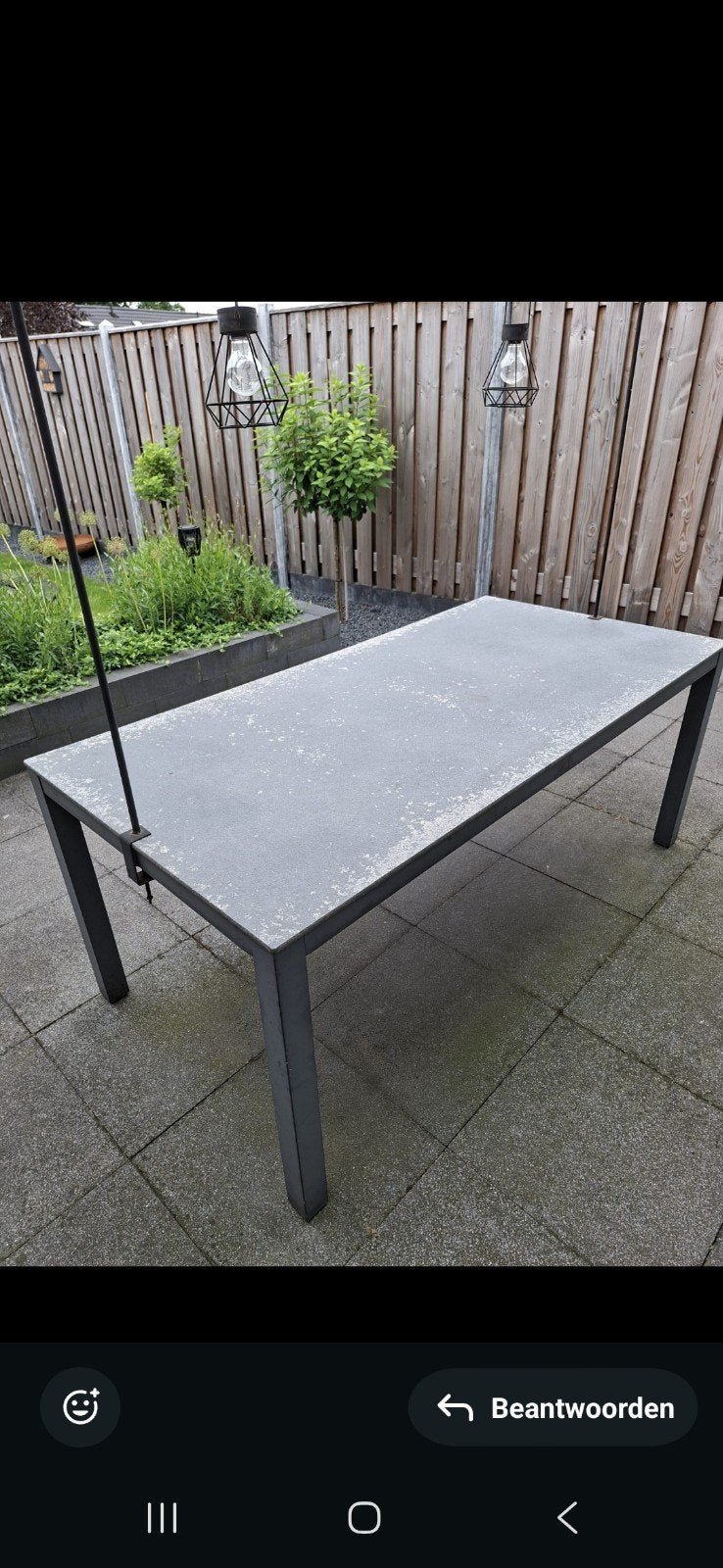 Tuintafel, Tuin en Terras, Ophalen, Gebruikt, Rechthoekig