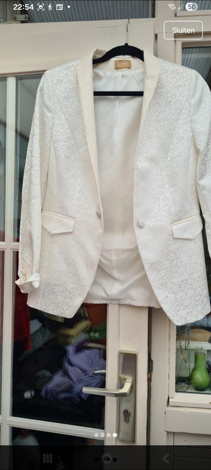 zeer  mooi  colbert   38made in duitsland, Made in duitsland, Wit, Nieuw, Ophalen of Verzenden