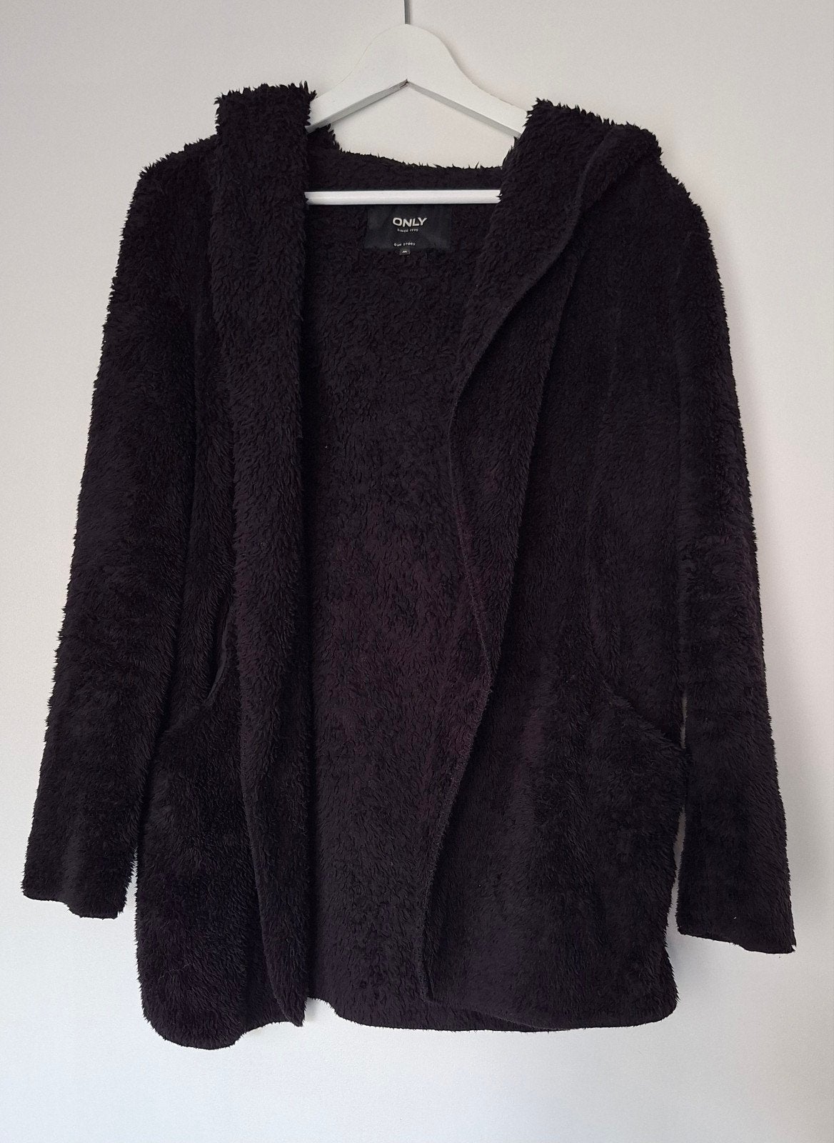 Only teddy vest met capuchon - Maat M, Maat 38/40 (M), Only, Zwart, Ophalen of Verzenden