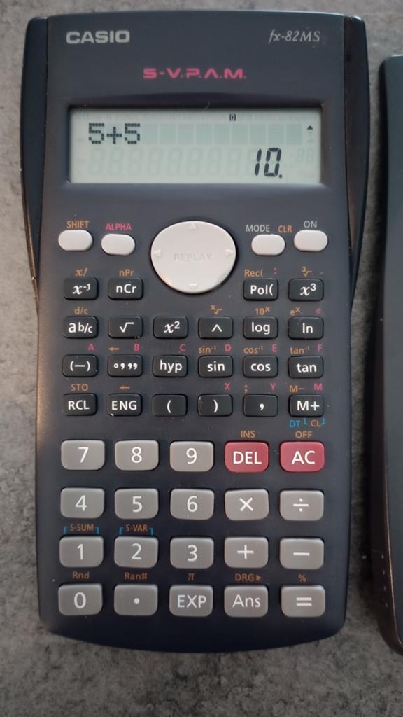 Casio fx-82MS, Ophalen, Gebruikt