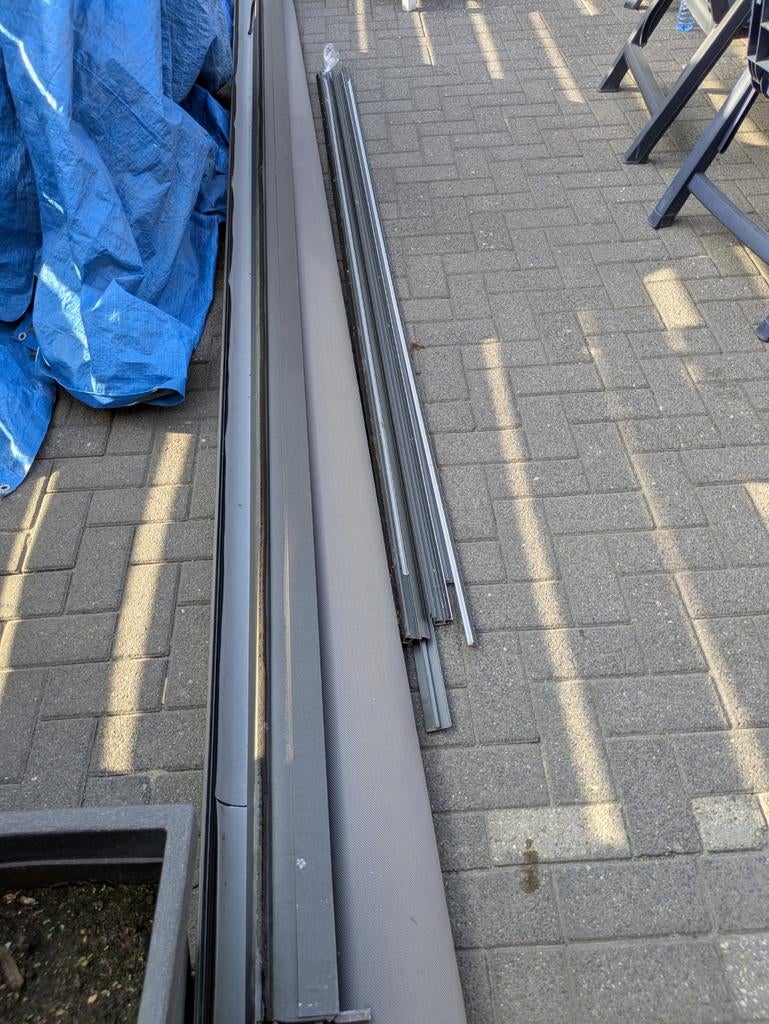 Sunscreen 5meter br - 2 50 hoog Grijs, Ophalen, Gebruikt, 200 cm of meer, 200 cm of meer