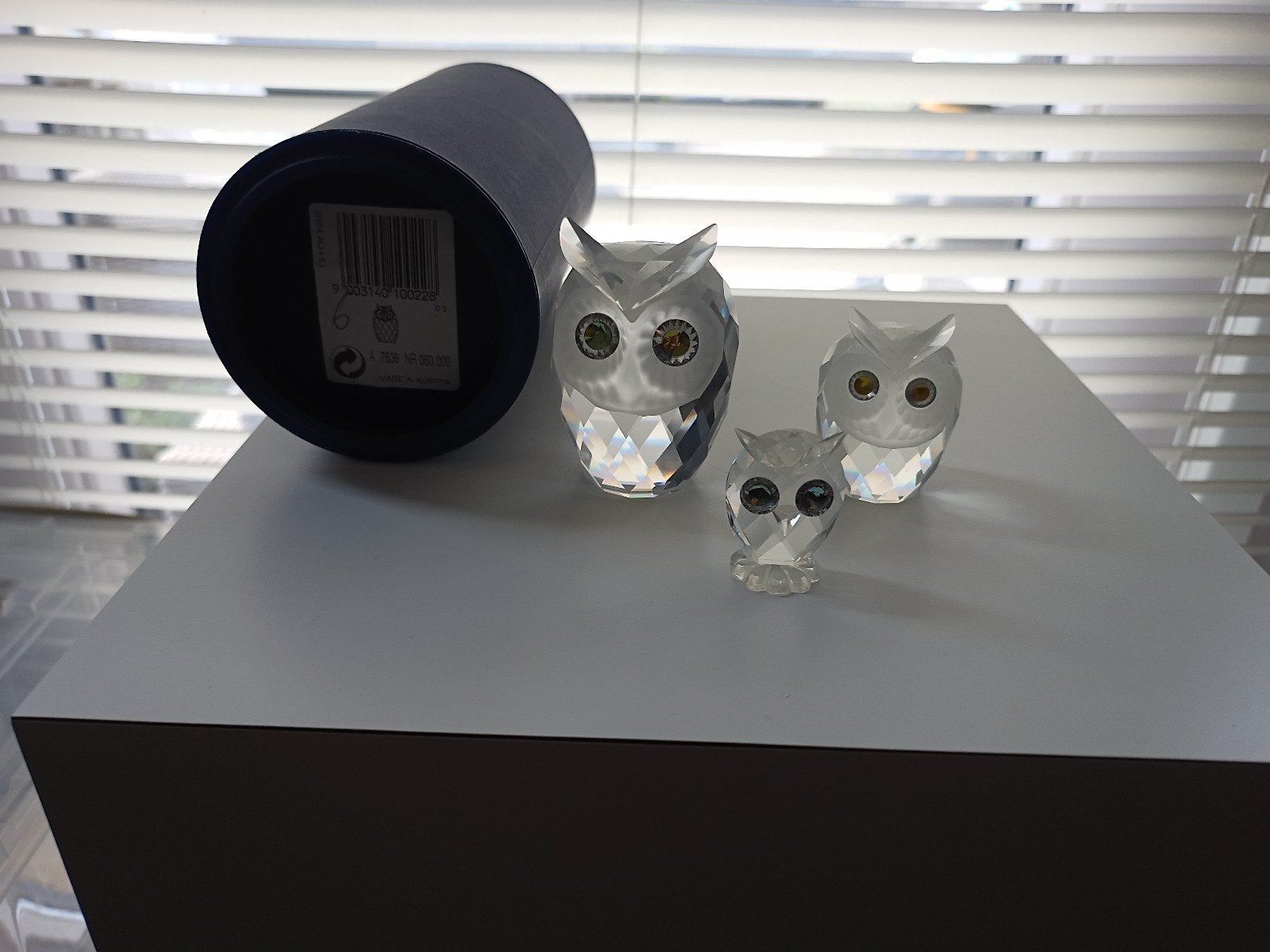 Swarovski uil groot, uil klein ,ui mini, Verzamelen, Ophalen of Verzenden, Zo goed als nieuw, Figuurtje