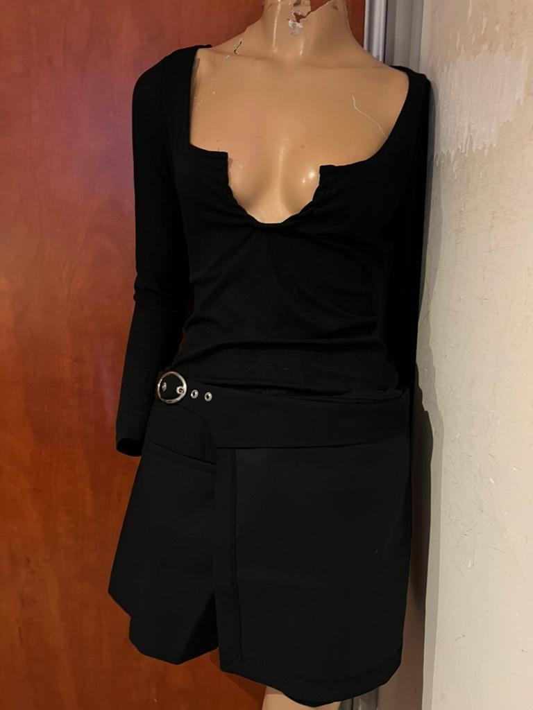 Bershka set: Broekrok en Body L zgan, Kostuum of Pak, Zwart, G, Maat 42/44 (L)