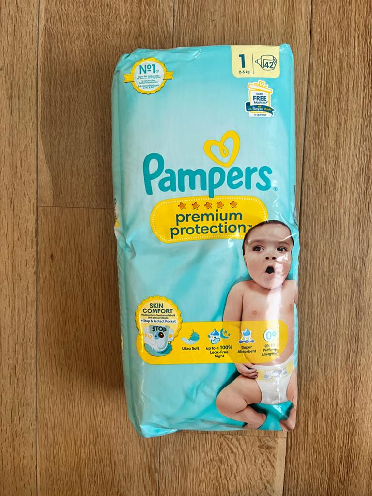 Pampers Premium Protection Luiers Maat 1 (2-5 kg) - 42 stuks, Ophalen, Nieuw