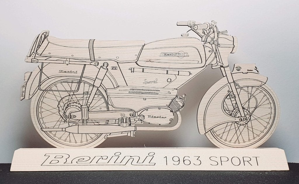 Thema Silhouet met een Berini Sport brommer als thema, Ophalen of Verzenden, Nieuw