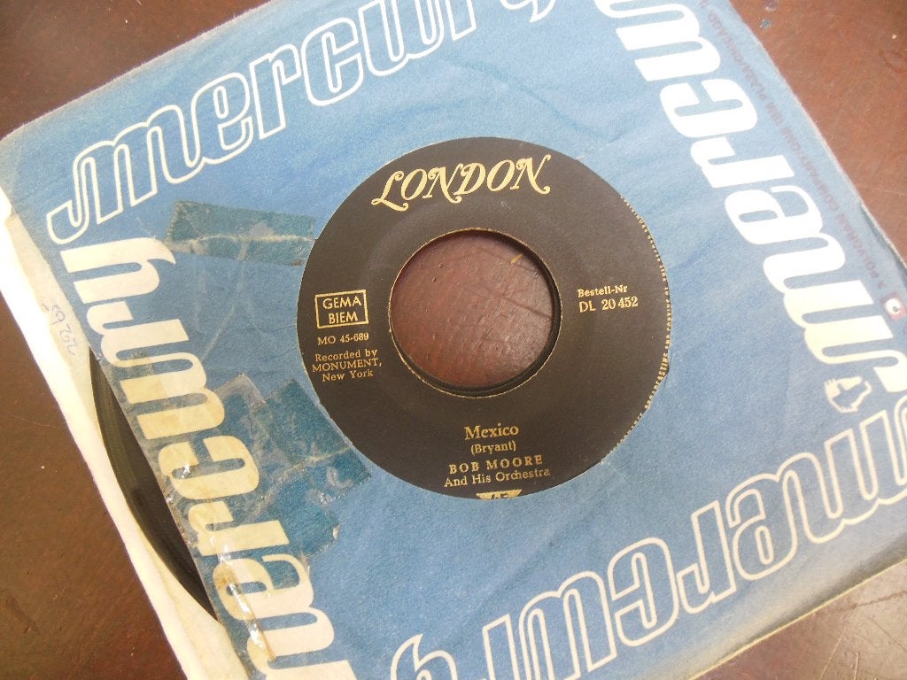 single bob moore london records 45rpm jukebox vinyl record, Gebruikt, Wereldmuziek, 7 inch, Ophalen of Verzenden