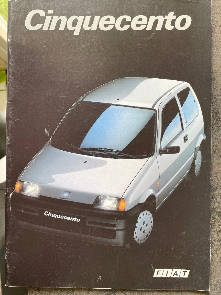 Folder van Fiat Cinquecento, gedrukt in 1992, Ophalen of Verzenden, Nieuw, Overige merken