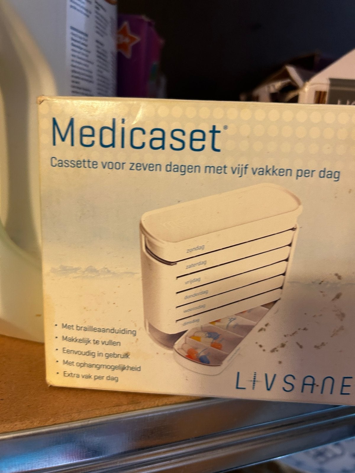 Medicaset: Medicijndoos 7 dagen Livsane, Ophalen of Verzenden, Nieuw, Overige typen
