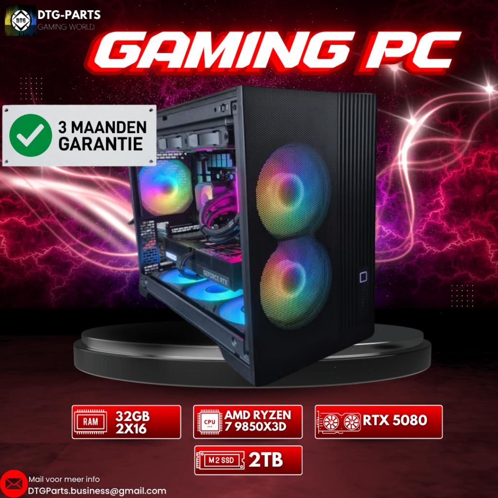 Gaming PC // RTX 5080 & AMD 7 9850X3D, Ophalen, 7604 HM, 32 GB, DTGParts.Business@gmail.com