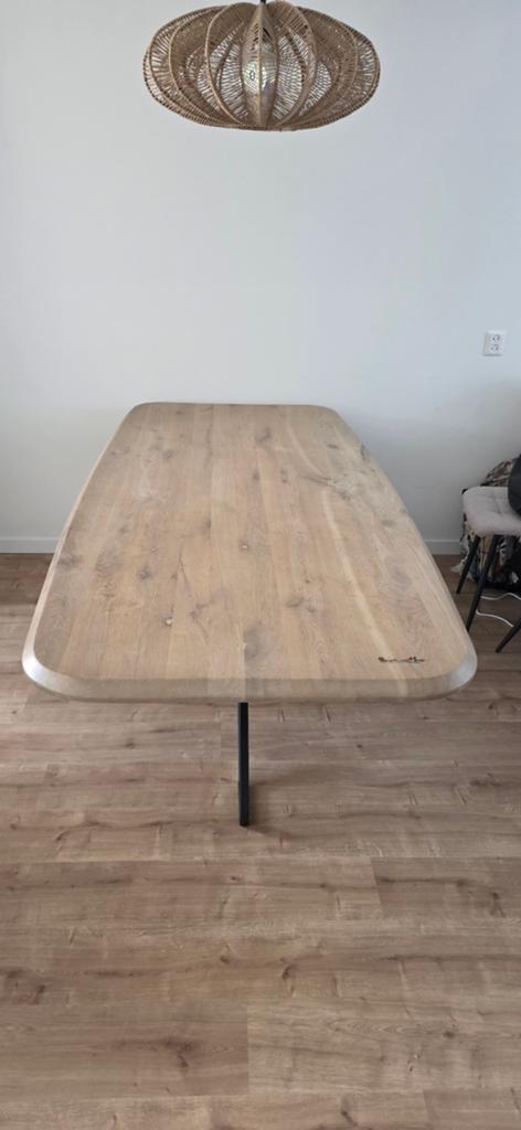 Eikenhouten tafel, Ophalen, Gebruikt, 200 cm of meer, 50 tot 100 cm