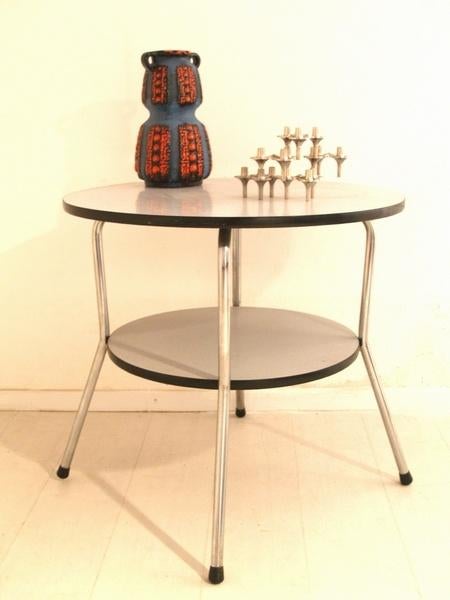 Jaren 50 60 design bijzettafel sidetable Gispen stijl, Ophalen