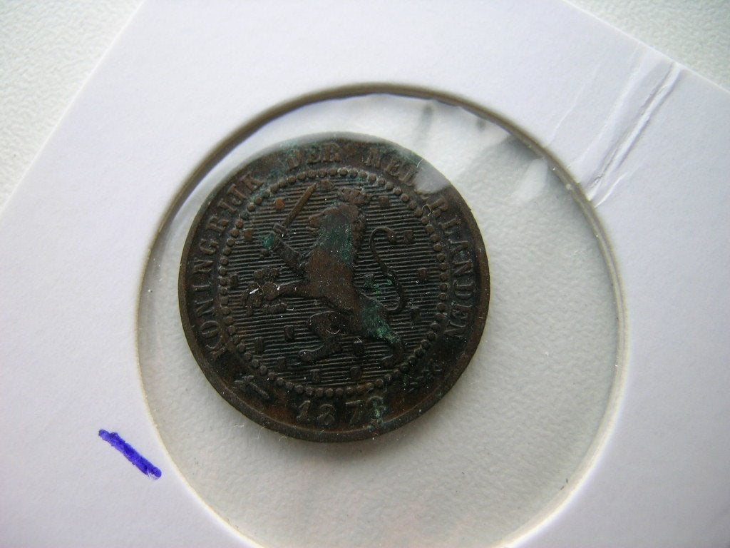 Cent 1878 (nr 1), Ophalen of Verzenden, Koning Willem III, 1 cent, Losse munt