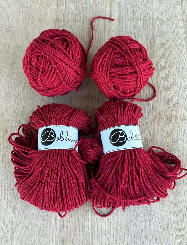 4 Bobbiny junior cord 3 mm, Hobby en Vrije tijd, Ophalen of Verzenden, Zo goed als nieuw, Naald