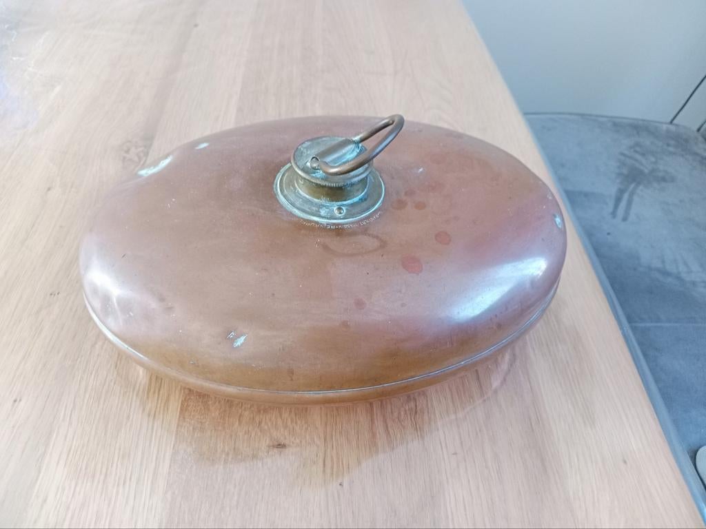 Antieke koperen bedkruik / warmwaterkruik, Antiek en Kunst, Ophalen of Verzenden, Koper