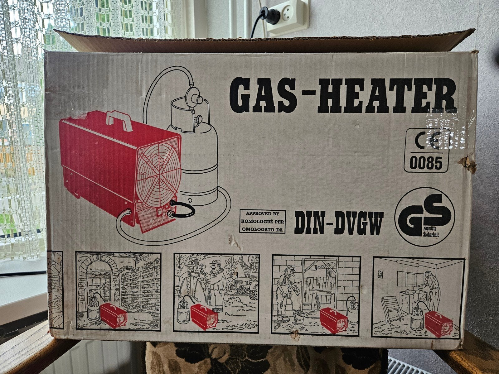 Gasheater 14 kW - Krachtige en draagbare gaskachel, Ophalen, Zo goed als nieuw, Vrijstaand, Gas