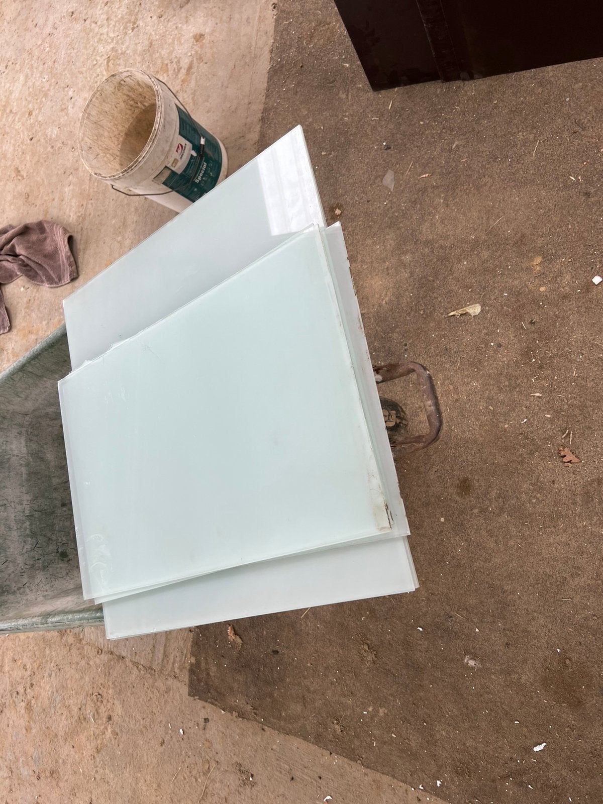 5x melkglas ruiten, Huis en Inrichting, Woonaccessoires | Spiegels, Minder dan 50 cm, Ophalen of Verzenden, Zo goed als nieuw