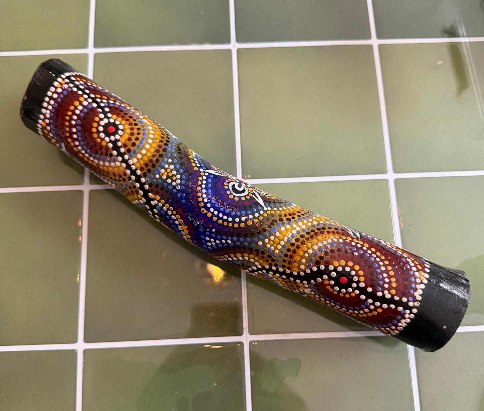 Zeer originele handgemaakte kleine Didgeridoo, Ophalen of Verzenden, Zo goed als nieuw