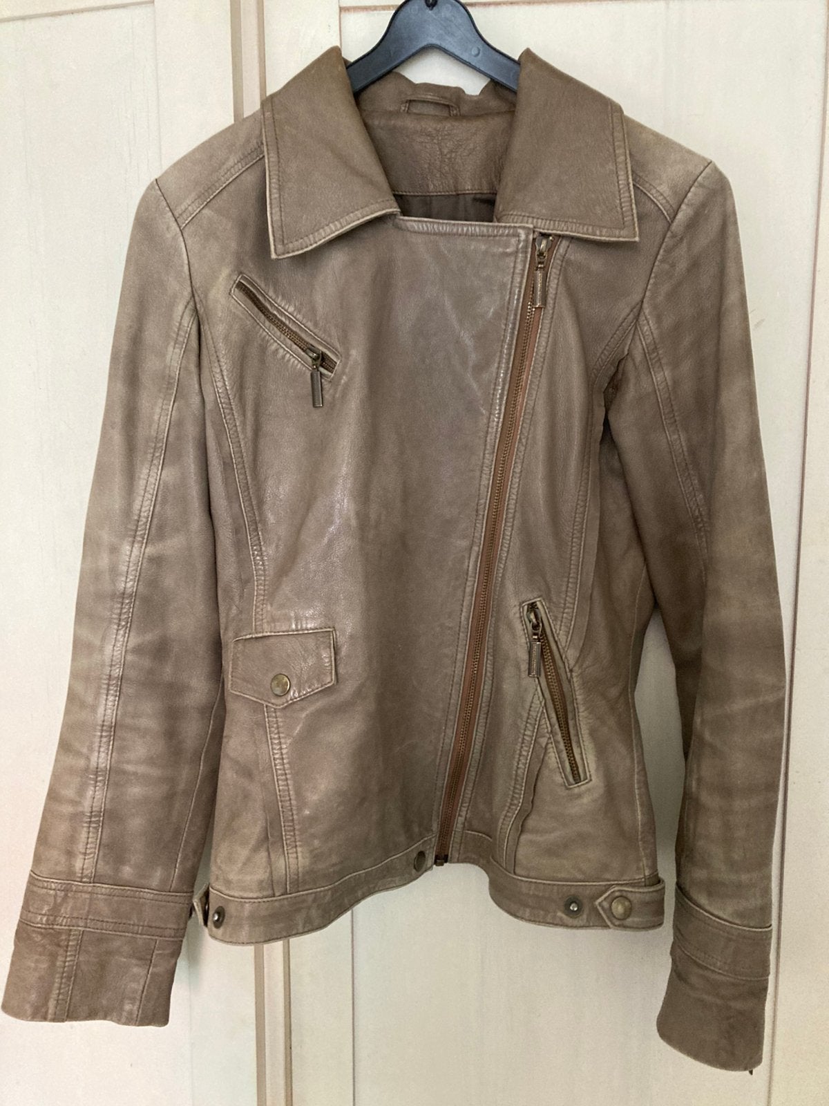 Stoer leren jack Sticksandstones, mt 36, Ophalen of Verzenden, Gedragen, Maat 36 (S), Overige kleuren