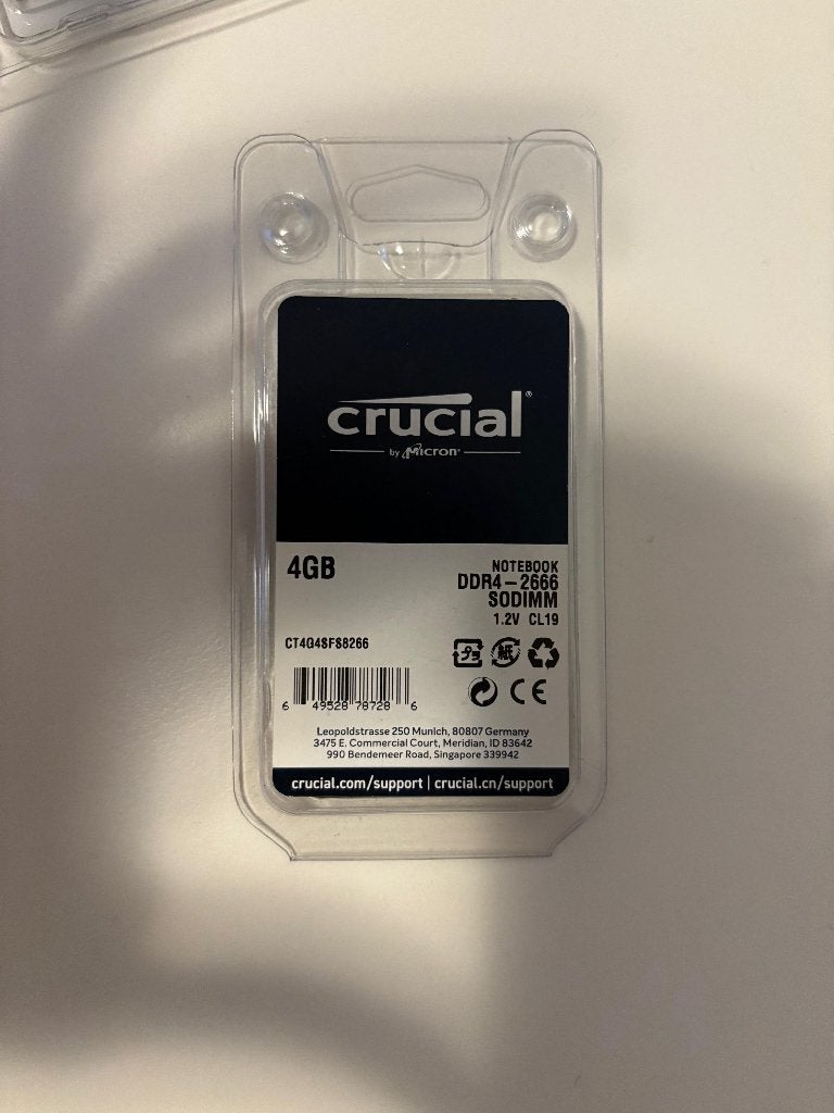 Crucial DDR4 2666 4GB SODIMM (Suitable for Synology Upgrade), Computers en Software, RAM geheugen, DDR4, Ophalen of Verzenden