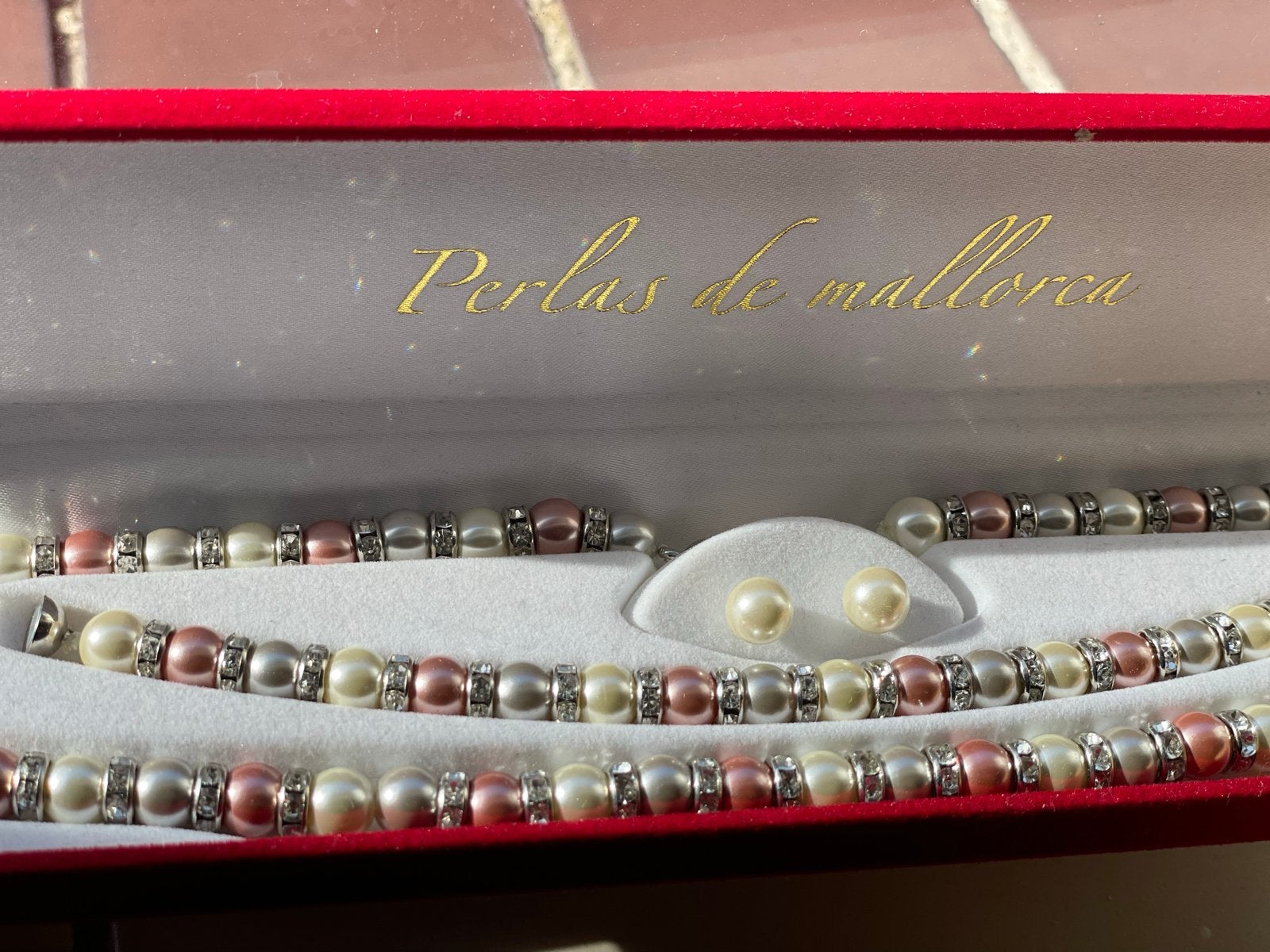 Perlas de Mallorca ketting, armband en oorbellen set, Sieraden, Tassen en Uiterlijk, Overige materialen, Overige kleuren, Nieuw