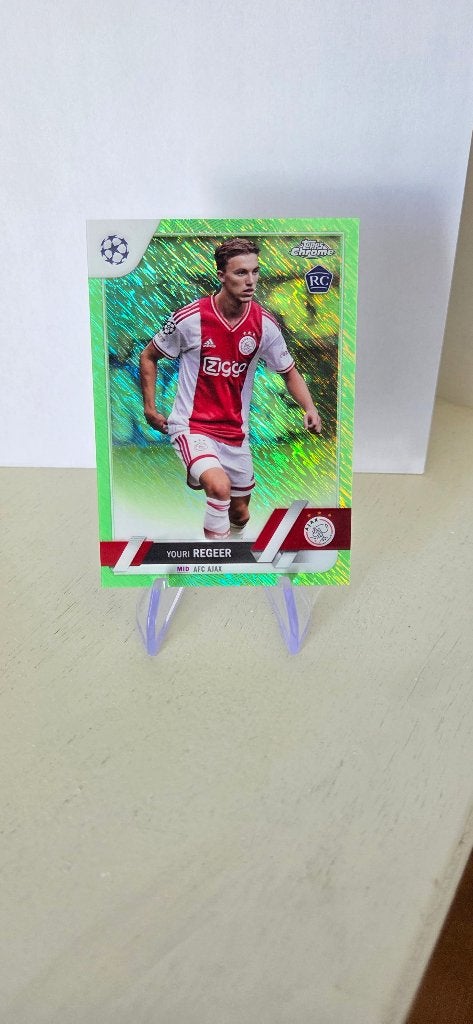 2022 Topps Chrome Ajax Youri Regeer rookie /399, Verzenden, Zo goed als nieuw, Plaatje