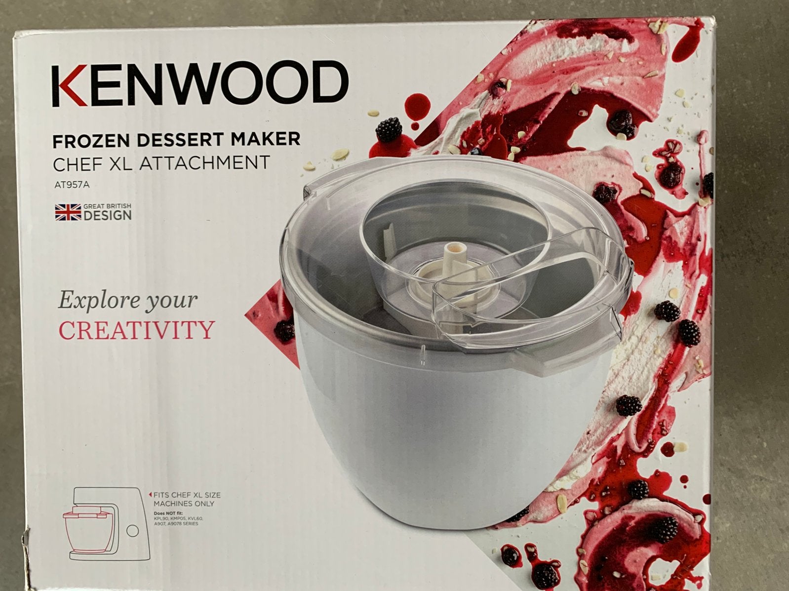 Kenwood ijsmaker AT957A nieuw in doos, Ophalen, Minder dan 30 cm, Radiator, Minder dan 60 cm